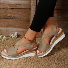 Load image into Gallery viewer, Libiyi Summer Flat Wedge Heel Fish Mouth Casual Women&#39;s Sandals - Libiyi