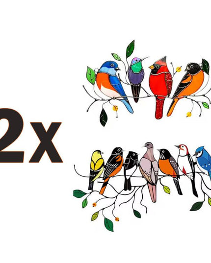 Stained Window Hangings Birds - Libiyi