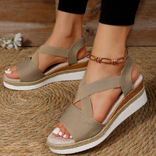 Laden Sie das Bild in den Galerie-Viewer, Libiyi Summer Flat Wedge Heel Fish Mouth Casual Women&#39;s Sandals - Libiyi