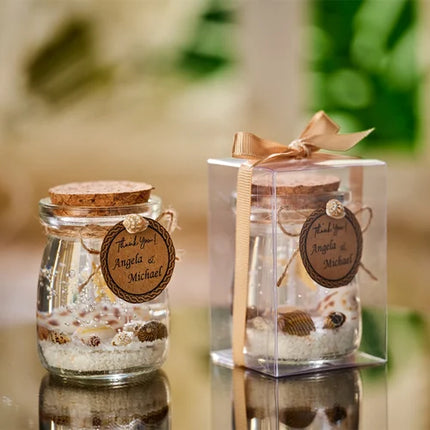 Ocean Theme Blue Purple Pink Gel Candle - Libiyi