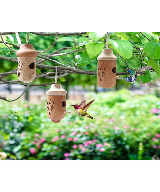 Shirem Wooden Hummingbird House - Libiyi