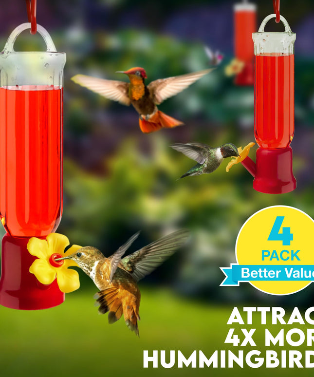 🔥Annual Offer - New Leak-Proof Design Hummingbird Feeder (4 Pack) - Libiyi