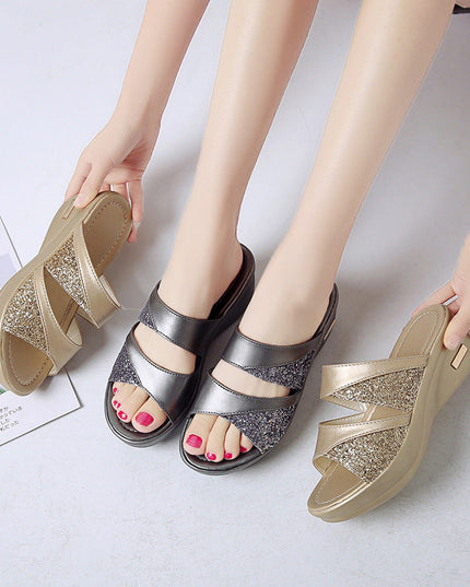 Libiyi Fashion Platform Platform Wedge Wedge Ladies Slippers - Libiyi