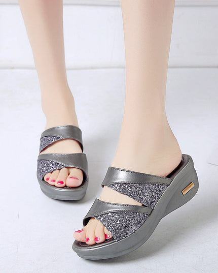 Libiyi Fashion Platform Platform Wedge Wedge Ladies Slippers - Libiyi