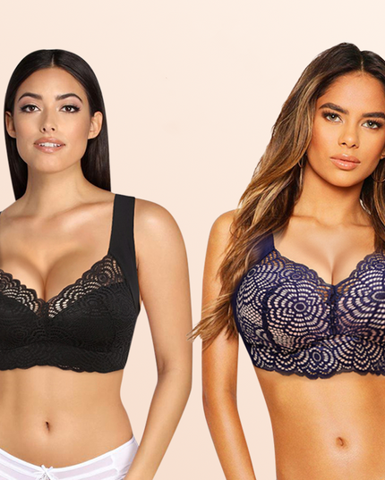 EXTRA LIFT - Ultimate Lift Stretch Full-Figure Seamless Lace Cut-Out Bra - Libiyi