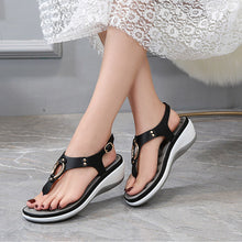 Load image into Gallery viewer, Ladies Rubber Sole Casual Wedge Sandals - Libiyi