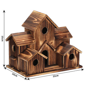 6 Hole Handmade Bird House - GIFT FOR NATURE LOVERS - Libiyi