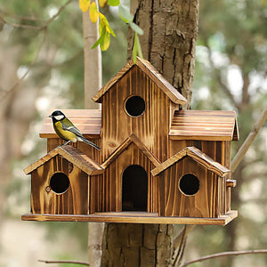 6 Hole Handmade Bird House - GIFT FOR NATURE LOVERS - Libiyi