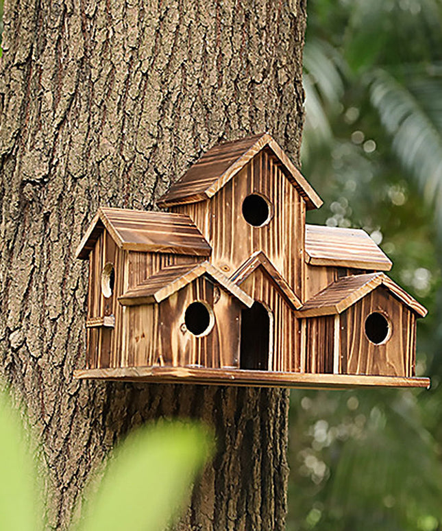 6 Hole Handmade Bird House - GIFT FOR NATURE LOVERS - Libiyi