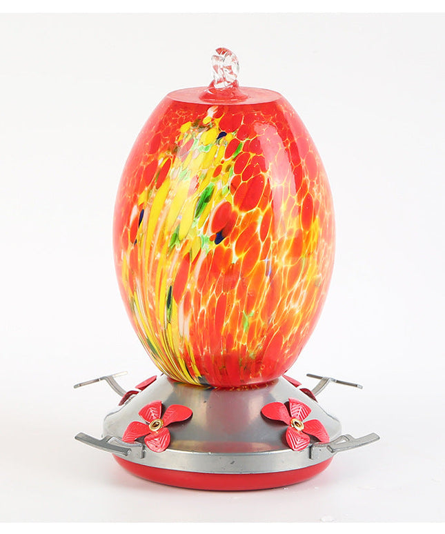 Hummingbird Feeder Hand Blown Glass