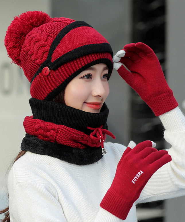 2022 New 3 in 1 Winter Beanie Set - Keillini