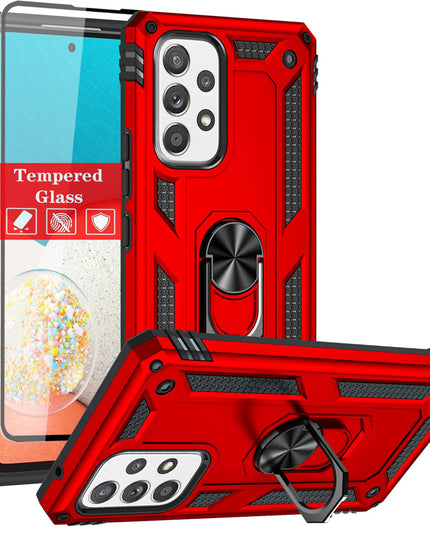 Armor Ring Bracket Phone Case For Samsung A53(5G) With 1-Pc Screen Protector-Fast Delivery - Keilini