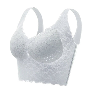 Women Seamless Lace Underwear Large Bralette Breathable Padded Wire Free Bras - Libiyi