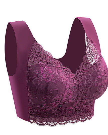 Push up beautiful back no steel ring lace underwear - Libiyi