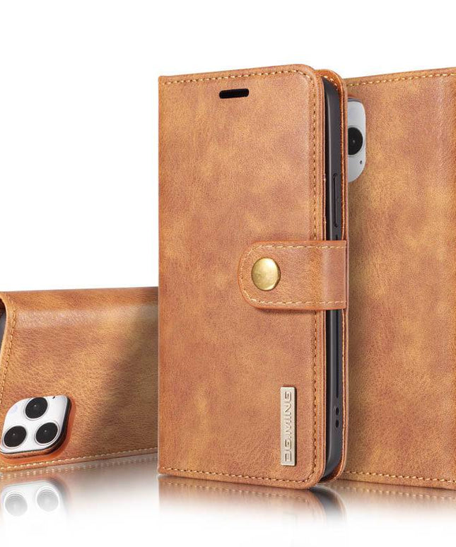 DG.MING Magnetic Detachable Leather Wallet iPhone Case - Libiyi