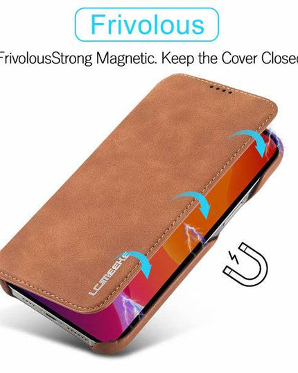 Magnetic Leather Wallet Card Slot Case for iPhone - Libiyi