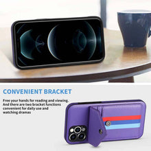 Load image into Gallery viewer, Lanyard Leather Wallet Card Holder Stand Phone Case For iPhone - Libiyi