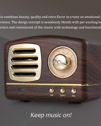 Wireless Stereo Retro Speakers-Wooden - Libiyi