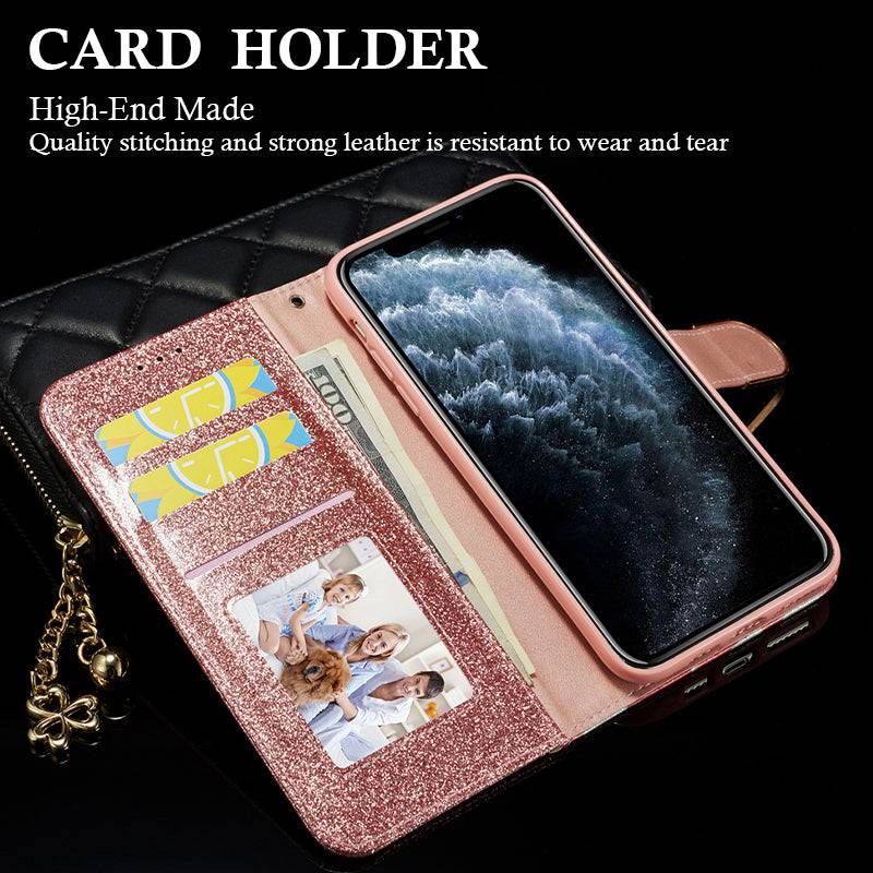 Leather Glitter Rhinestone Flip Case For Samsung - Libiyi
