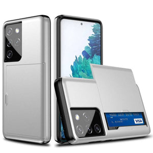 Rigide Flashy Porte-cartes Case For Samsung Galaxy S21 Ultra(5G) - Libiyi