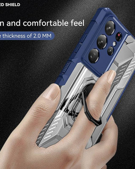 Magnetic Metal Finger Ring Holder Armor Case For Samsung S21 ULTRA 5G - Libiyi