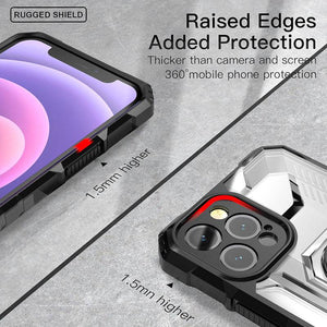 Magnetic Metal Finger Ring Holder Armor Case For iPhone - Libiyi