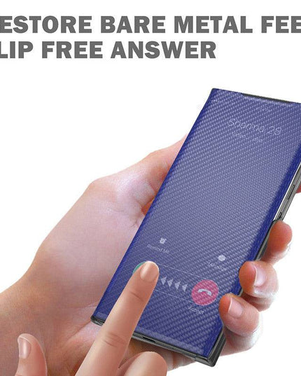 Smart Window Slim Flip Kevlar Case For Samsung - Libiyi