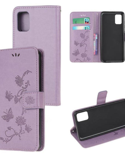 Imprint Butterfly Flower Leather Mobile Phone Case for iPhone - Libiyi