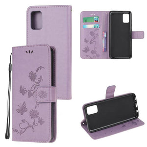 Imprint Butterfly Flower Leather Mobile Phone Case for iPhone - Libiyi