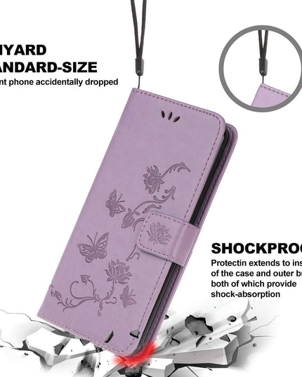 Imprint Butterfly Flower Leather Mobile Phone Case for Samsung S20 ultra - Libiyi