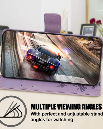 Imprint Butterfly Flower Leather Mobile Phone Case for Samsung S20 ultra - Libiyi