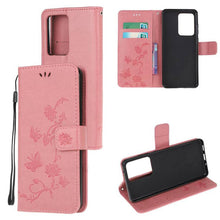 Laden Sie das Bild in den Galerie-Viewer, Imprint Butterfly Flower Leather Mobile Phone Case for Samsung S21 Series - Libiyi