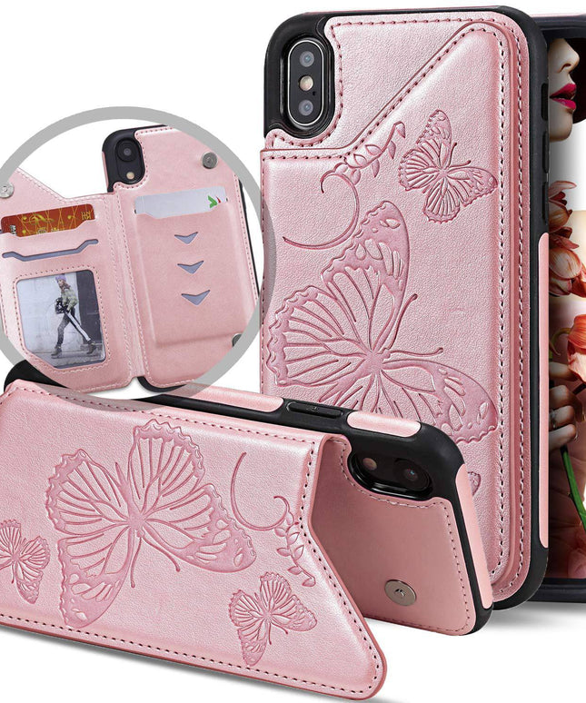 New Luxury Embossing Wallet Cover For iPhone X/Xs-Fast Delivery - Libiyi