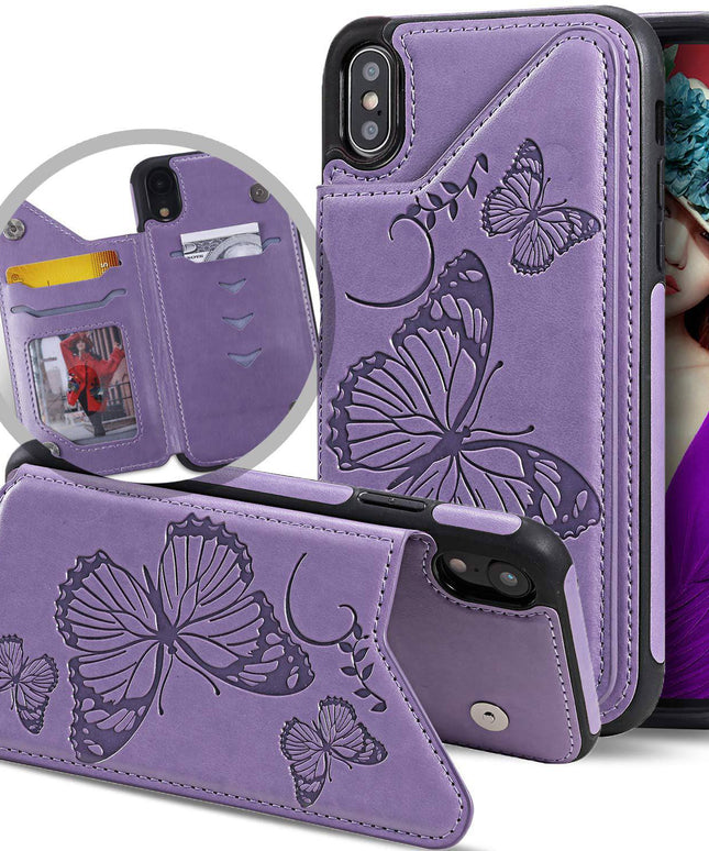 New Luxury Embossing Wallet Cover For iPhone Xs Max-Fast Delivery - Libiyi