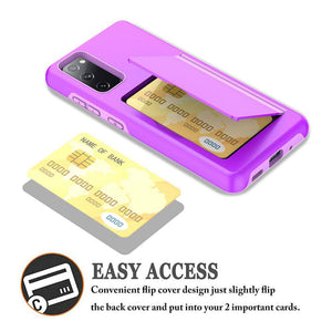 Armor Protective Card Holder Case for Samsung S20 FE With 2-Pack Screen Protectors - Libiyi