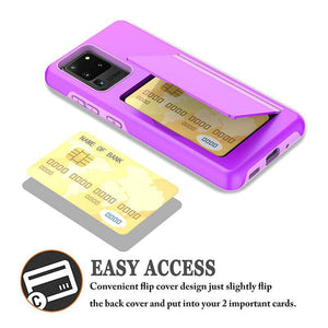 Armor Protective Card Holder Case for Samsung S20 Ultra With 2-Pack Screen Protectors - Libiyi