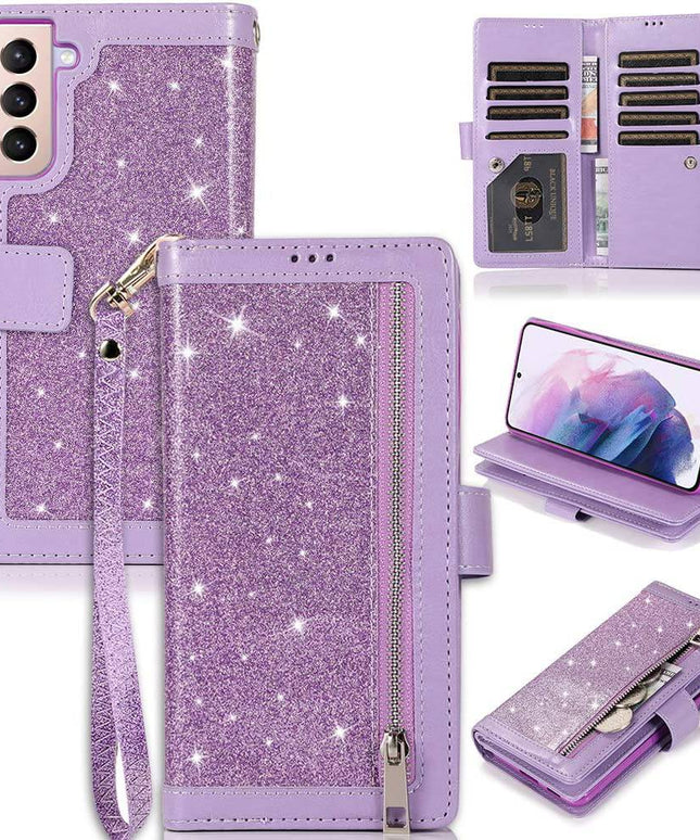 Bling Wallet Leather Case for Samsung S21 - Keilini