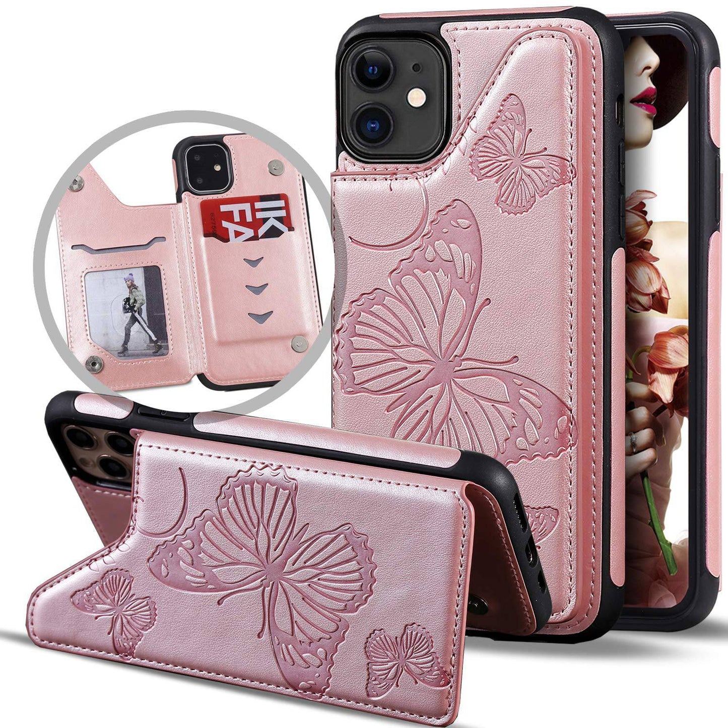 New Luxury Embossing Wallet Cover For iPhone 11-Fast Delivery - Libiyi