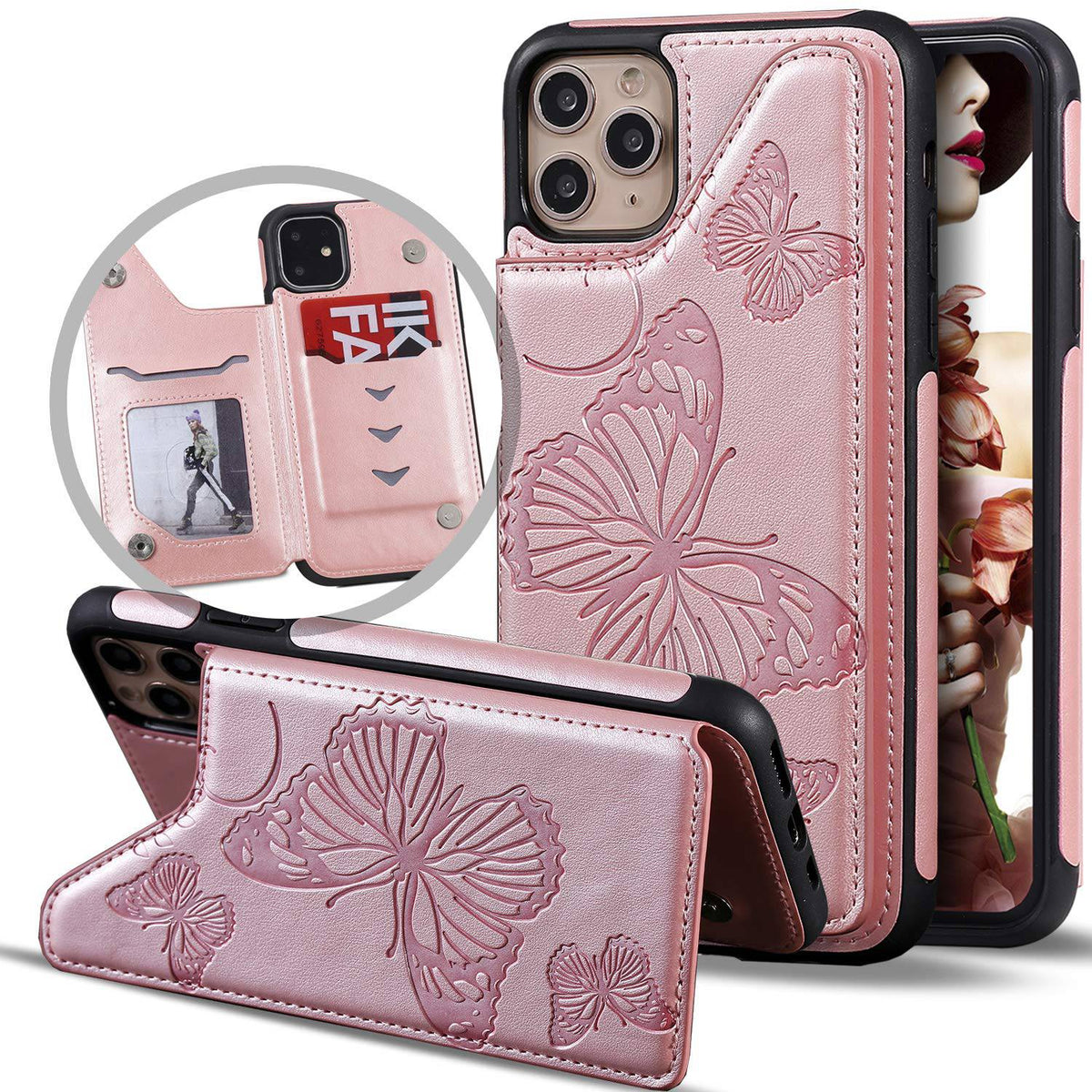 New Luxury Embossing Wallet Cover For iPhone 11 Pro-Fast Delivery - Libiyi