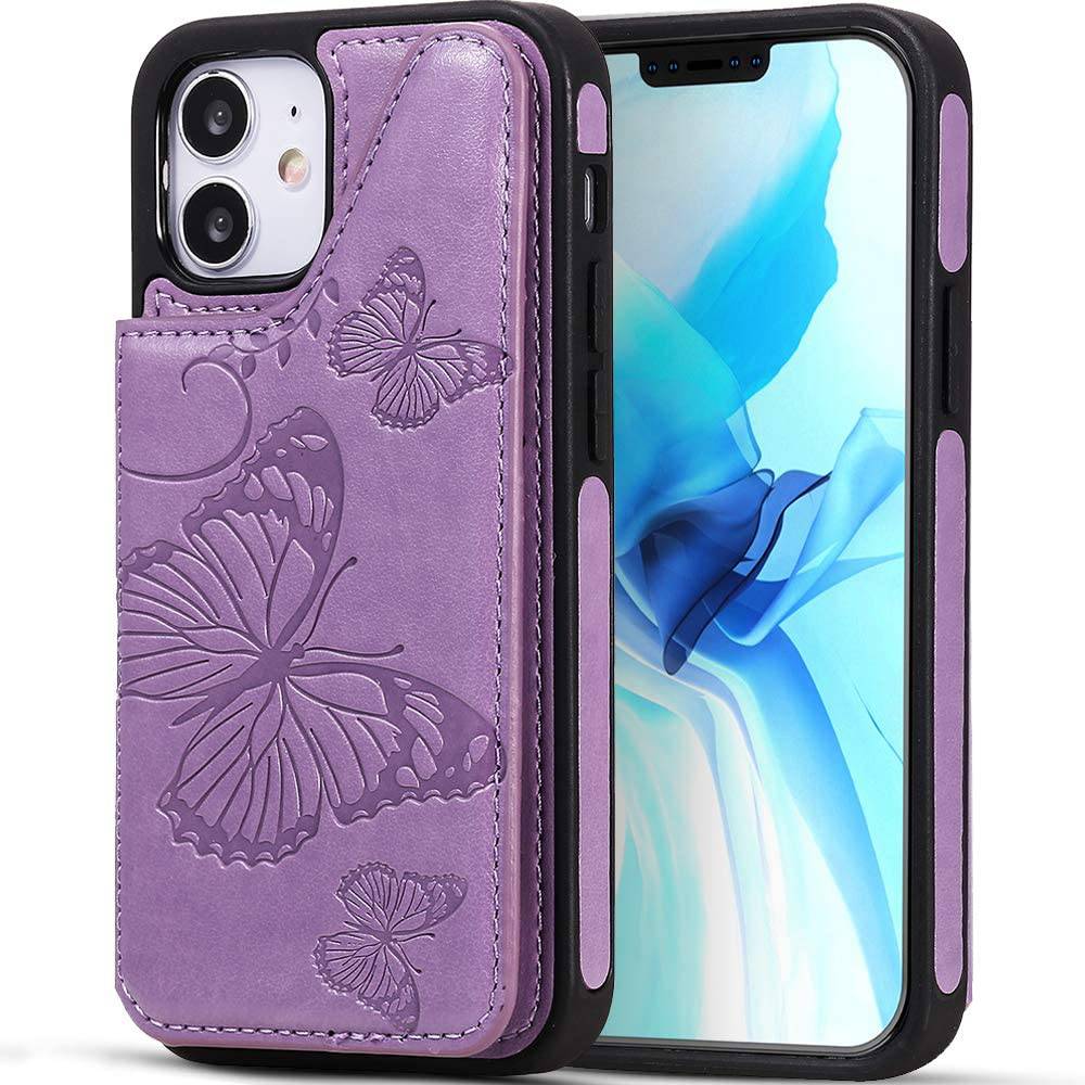 New Luxury Embossing Wallet Cover For iPhone 12 Mini-Fast Delivery - Libiyi