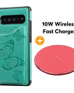Green / Samsung S10 / Case+Wireless Charger