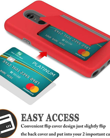 Armor Protective Card Holder Case for LG Stylo 5 - Libiyi