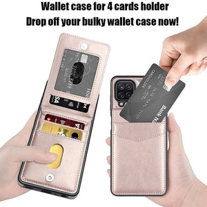 Dual Layer Lightweight Leather Wallet Case for Samsung Galaxy A12 - Libiyi