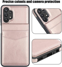 Laden Sie das Bild in den Galerie-Viewer, Dual Layer Lightweight Leather Wallet Case for Samsung Galaxy A32(5G) - Libiyi