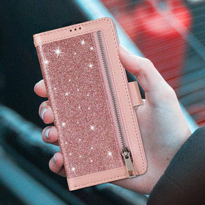 Bling Wallet Case with Wrist Strap for Samsung A52(4G/5G) - Libiyi