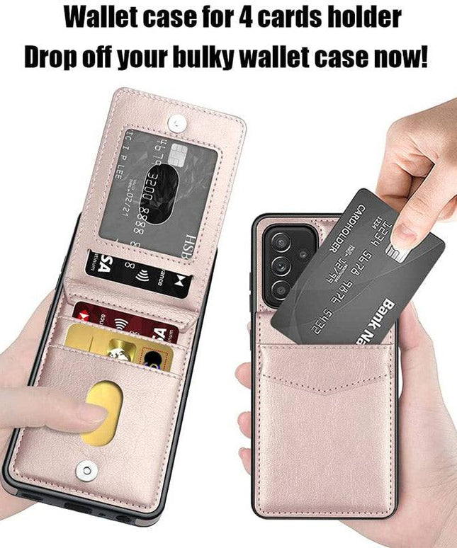 Dual Layer Lightweight Leather Wallet Case for Samsung Galaxy A52 - Libiyi