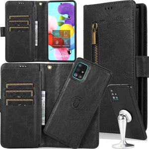 Detachable Flip Folio Zipper Purse Phone Case For Samsung A Series - Libiyi
