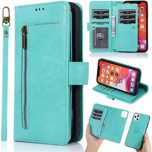 Detachable Flip Folio Zipper Purse Phone Case for iPhone 11 Series - Libiyi