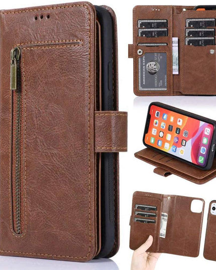 Detachable Flip Folio Zipper Purse Phone Case for iPhone 11 Series - Libiyi