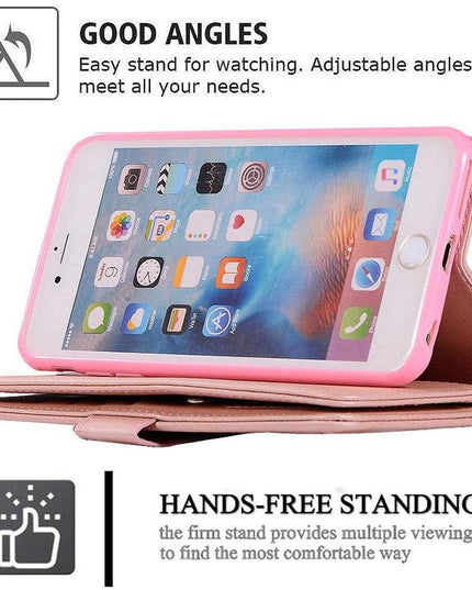 Bling Wallet Case with Wrist Strap for iPhone - Libiyi